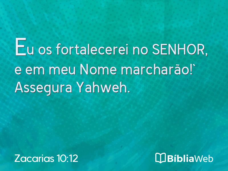 Zacarias 10:12 em imagem para compartilhar