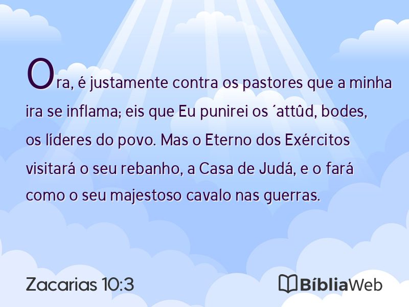 Zacarias 10:3 em imagem para compartilhar