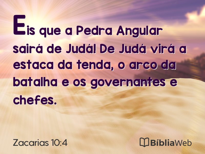 Zacarias 10:4 em imagem para compartilhar