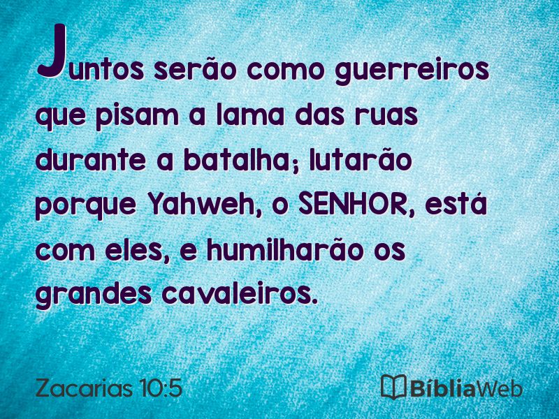 Zacarias 10:5 em imagem para compartilhar