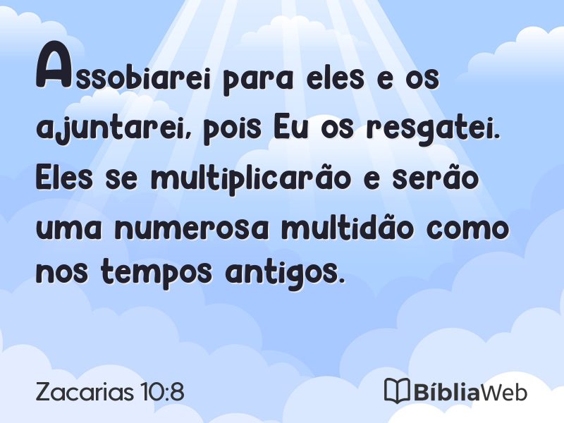 Zacarias 10:8 em imagem para compartilhar