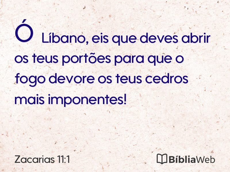 Zacarias 11:1 em imagem para compartilhar