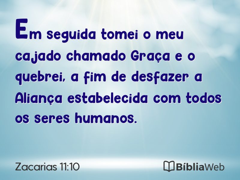 Zacarias 11:10 em imagem para compartilhar