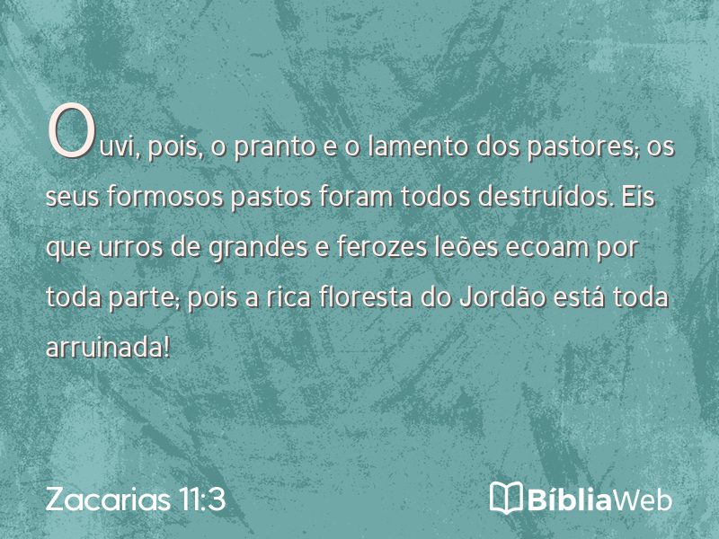 Zacarias 11:3 em imagem para compartilhar