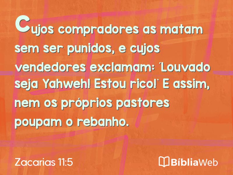 Zacarias 11:5 em imagem para compartilhar