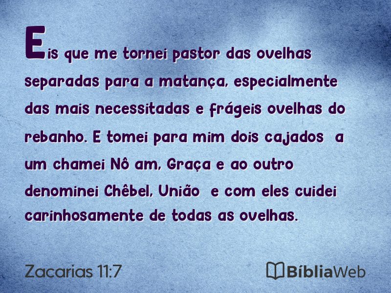 Zacarias 11:7 em imagem para compartilhar