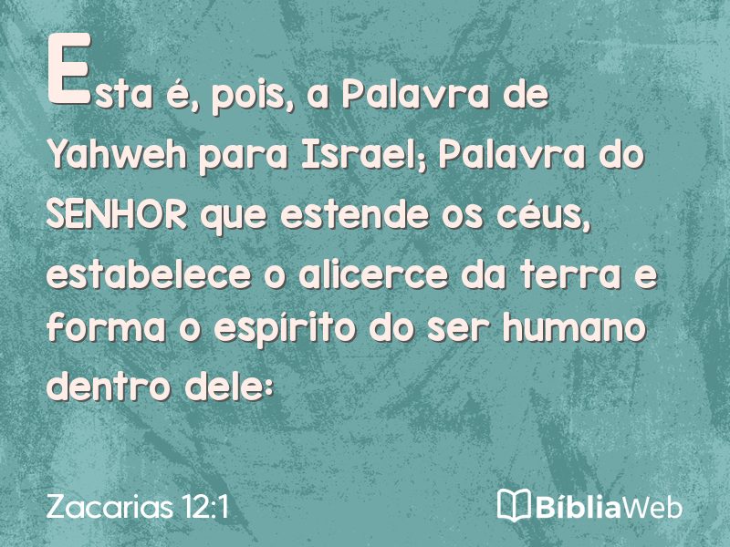 Zacarias 12:1 em imagem para compartilhar