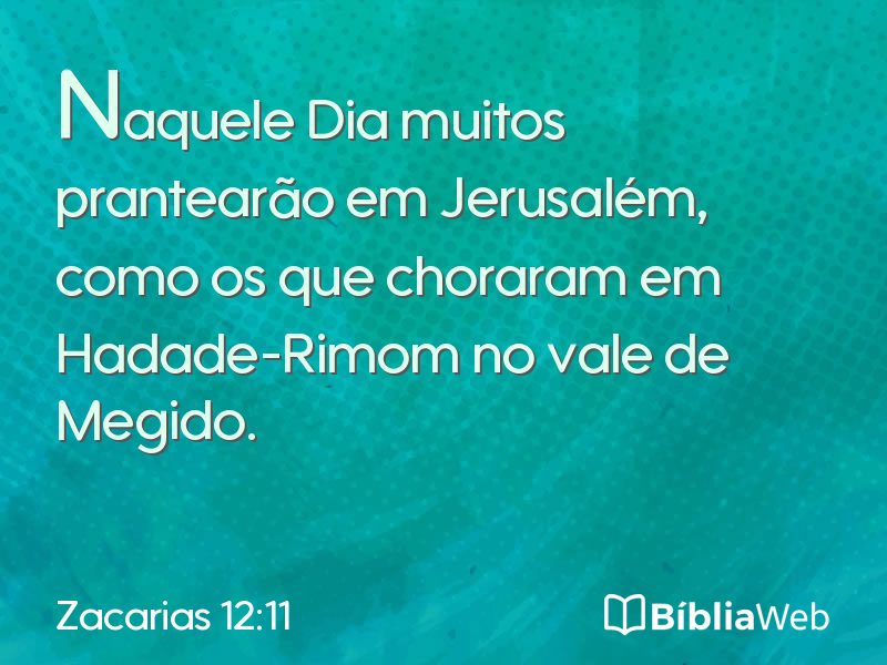 Zacarias 12:11 em imagem para compartilhar