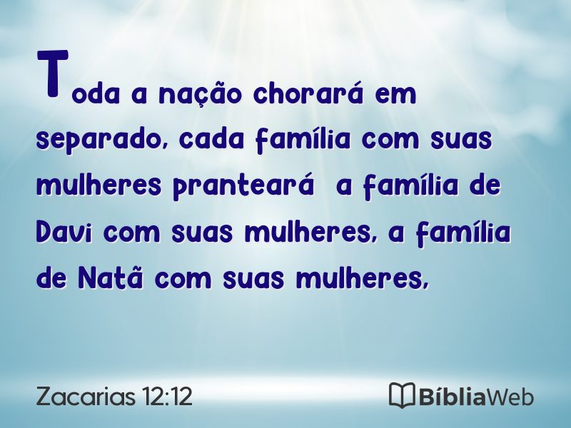 Zacarias 12:12 em imagem para compartilhar