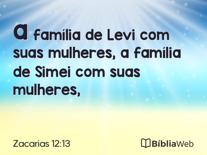 Zacarias 12:13 em imagem para compartilhar