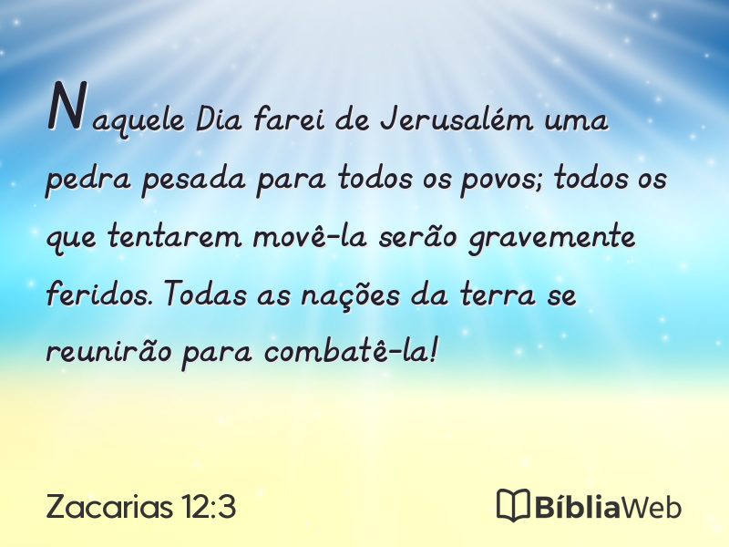 Zacarias 12:3 em imagem para compartilhar