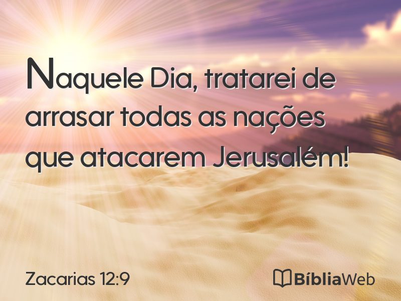 Zacarias 12:9 em imagem para compartilhar