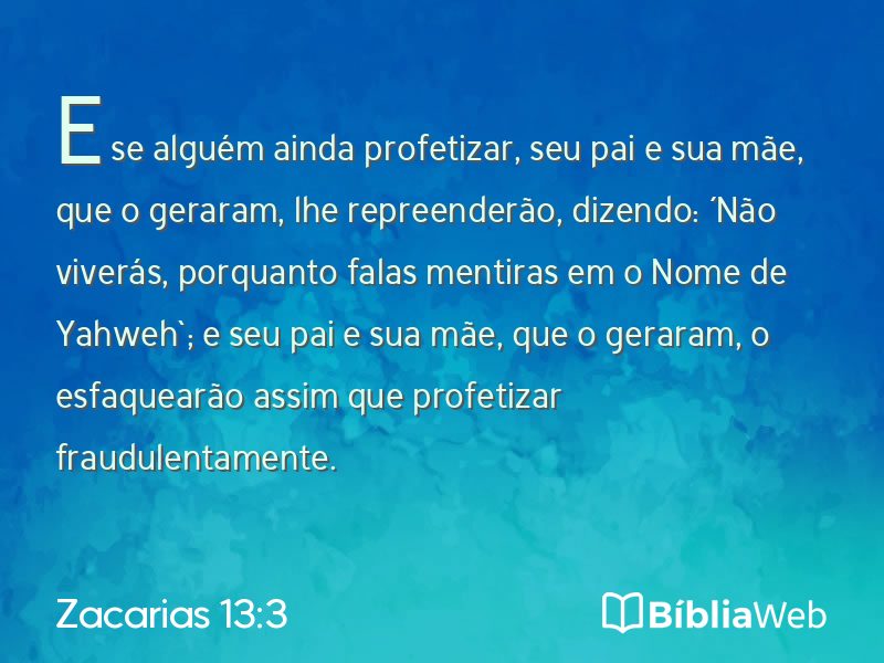 Zacarias 13:3 em imagem para compartilhar