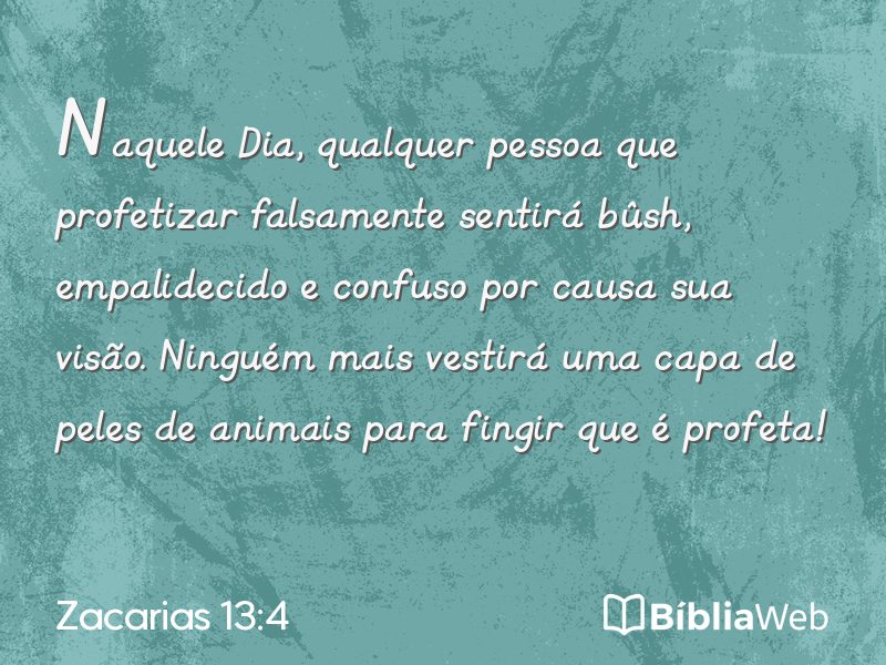 Zacarias 13:4 em imagem para compartilhar
