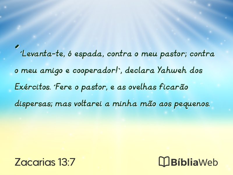 Zacarias 13:7 em imagem para compartilhar