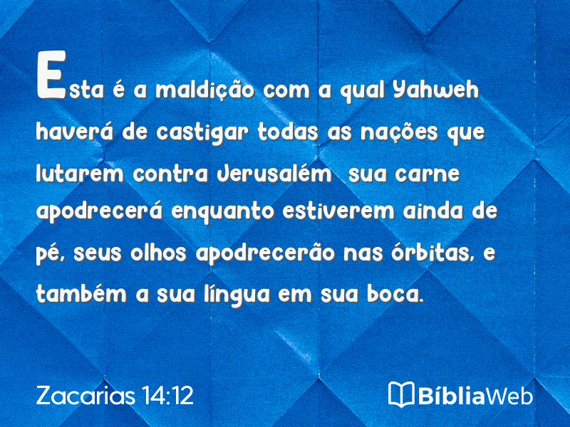 Zacarias 14:12 em imagem para compartilhar