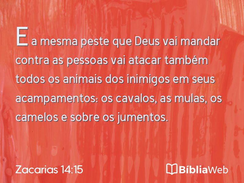 Zacarias 14:15 em imagem para compartilhar