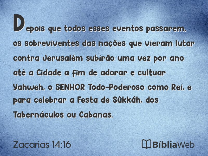 Zacarias 14:16 em imagem para compartilhar