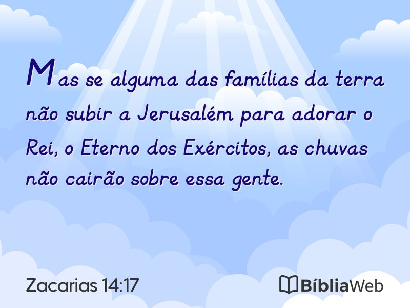 Zacarias 14:17 em imagem para compartilhar