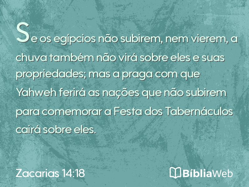 Zacarias 14:18 em imagem para compartilhar