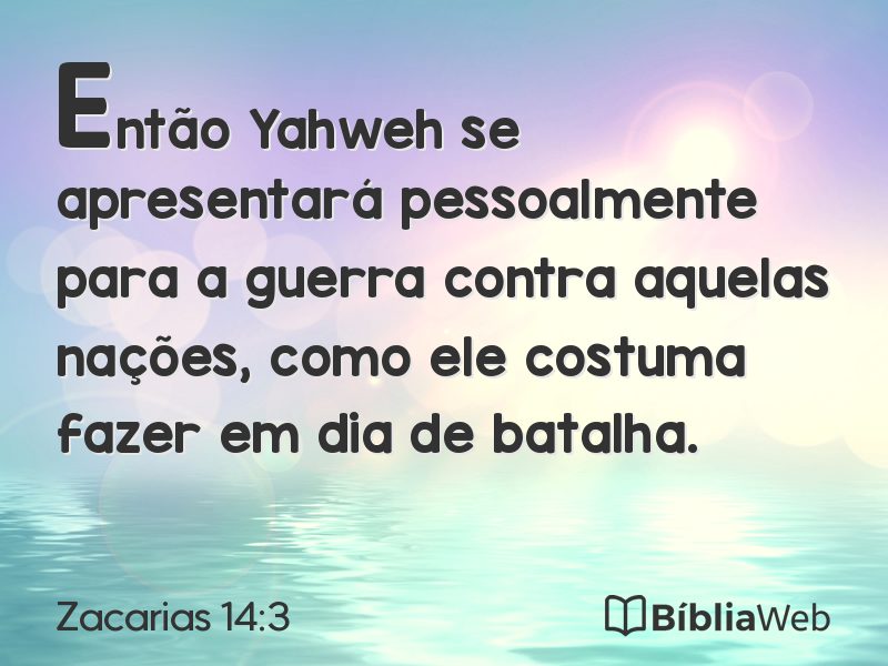 Zacarias 14:3 em imagem para compartilhar