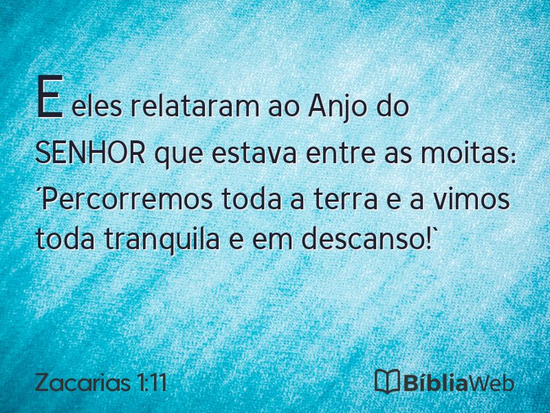 Zacarias 1:11 em imagem para compartilhar