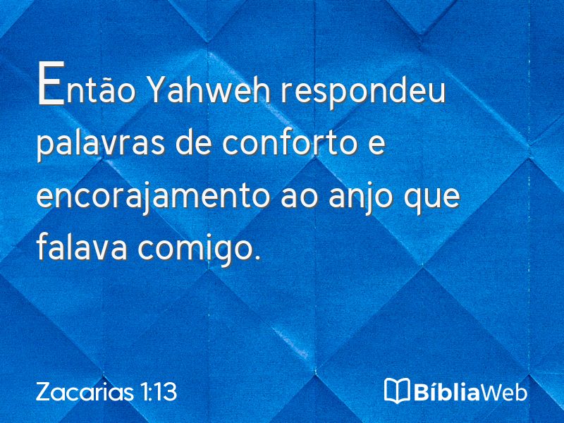Zacarias 1:13 em imagem para compartilhar
