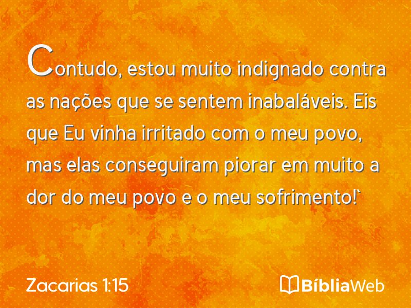 Zacarias 1:15 em imagem para compartilhar
