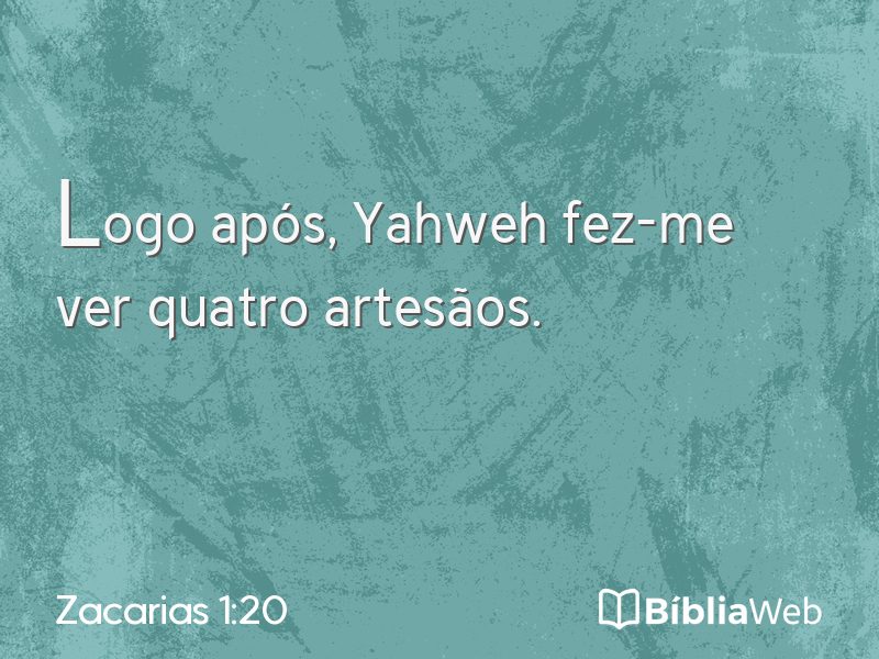 Zacarias 1:20 em imagem para compartilhar