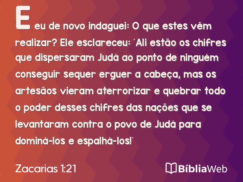 Zacarias 1:21 em imagem para compartilhar