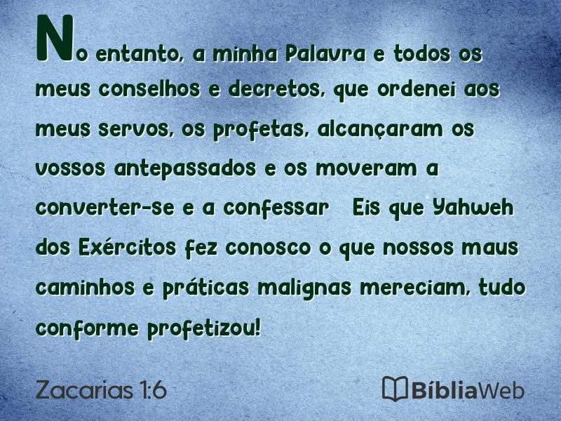 Zacarias 1:6 em imagem para compartilhar