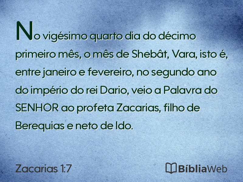 Zacarias 1:7 em imagem para compartilhar