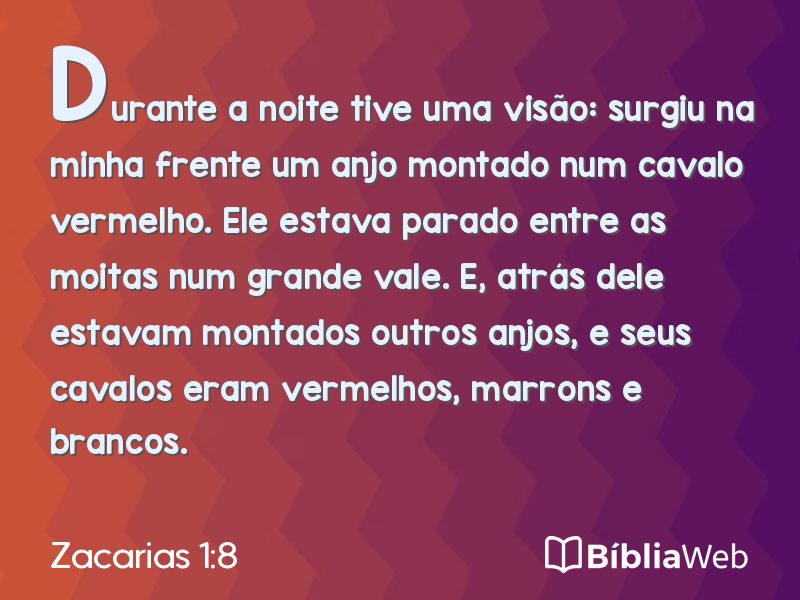 Zacarias 1:8 em imagem para compartilhar