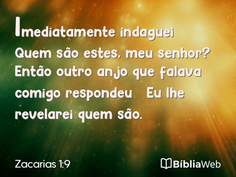 Zacarias 1:9 em imagem para compartilhar