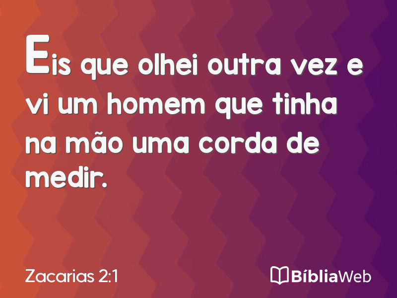 Zacarias 2:1 em imagem para compartilhar