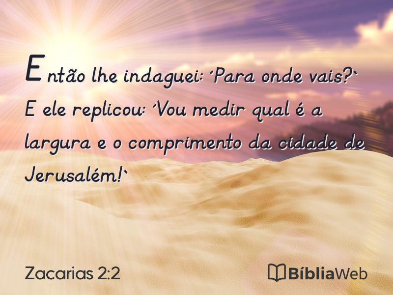 Zacarias 2:2 em imagem para compartilhar