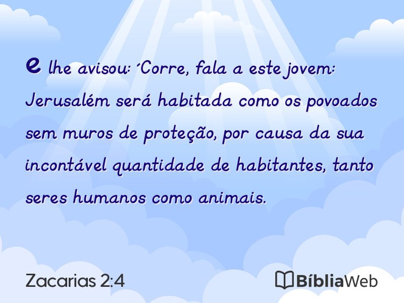 Zacarias 2:4 em imagem para compartilhar