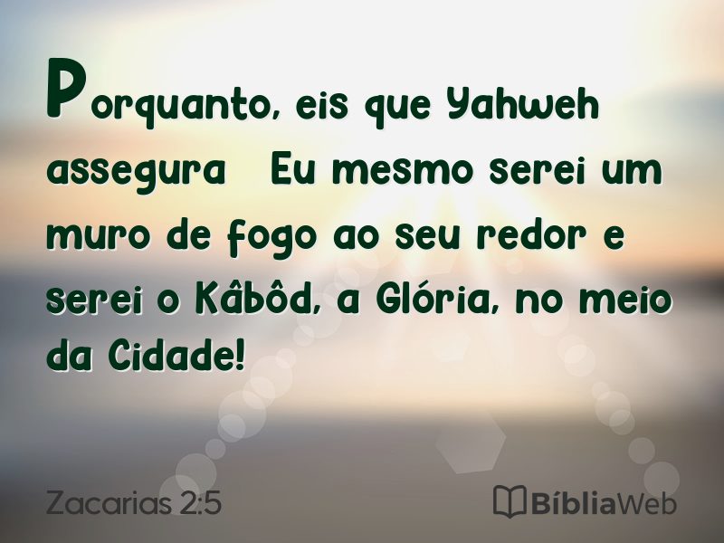 Zacarias 2:5 em imagem para compartilhar