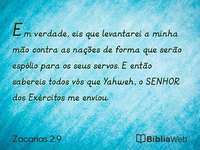 Zacarias 2:9 em imagem para compartilhar