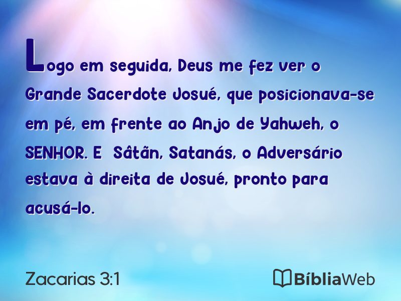 Zacarias 3:1 em imagem para compartilhar
