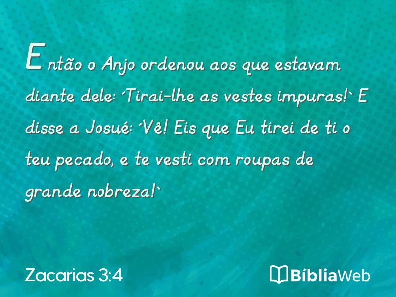 Zacarias 3:4 em imagem para compartilhar