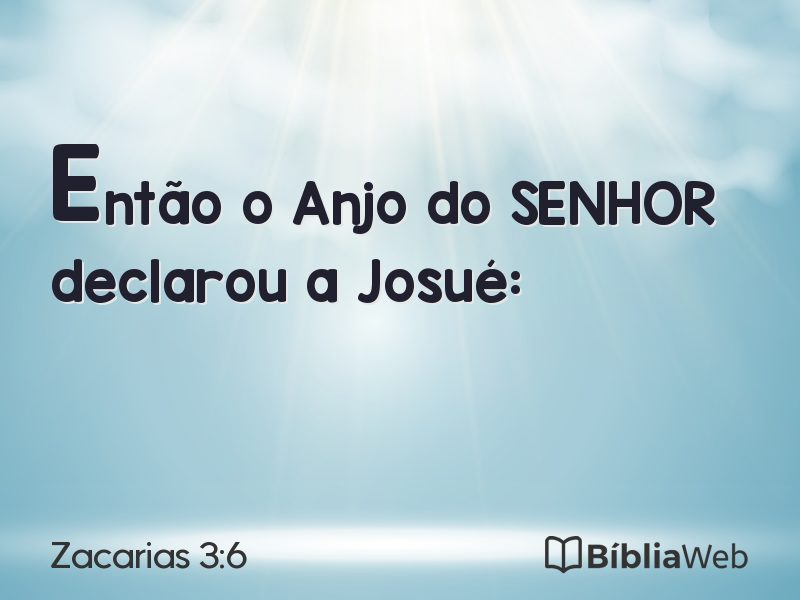 Zacarias 3:6 em imagem para compartilhar