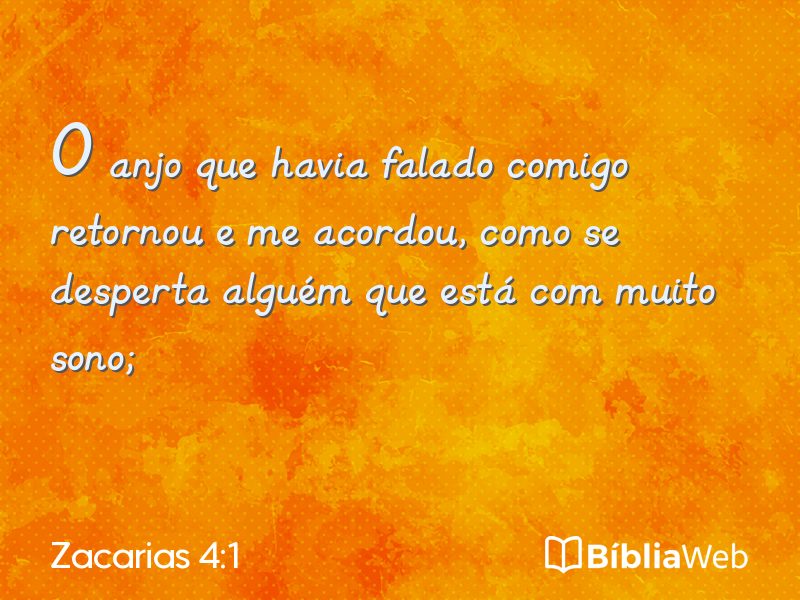 Zacarias 4:1 em imagem para compartilhar