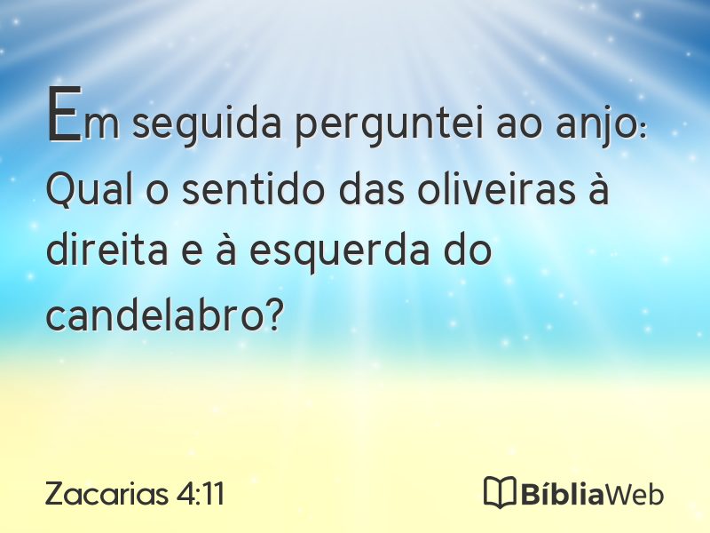 Zacarias 4:11 em imagem para compartilhar