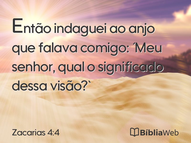 Zacarias 4:4 em imagem para compartilhar