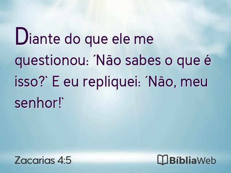 Zacarias 4:5 em imagem para compartilhar