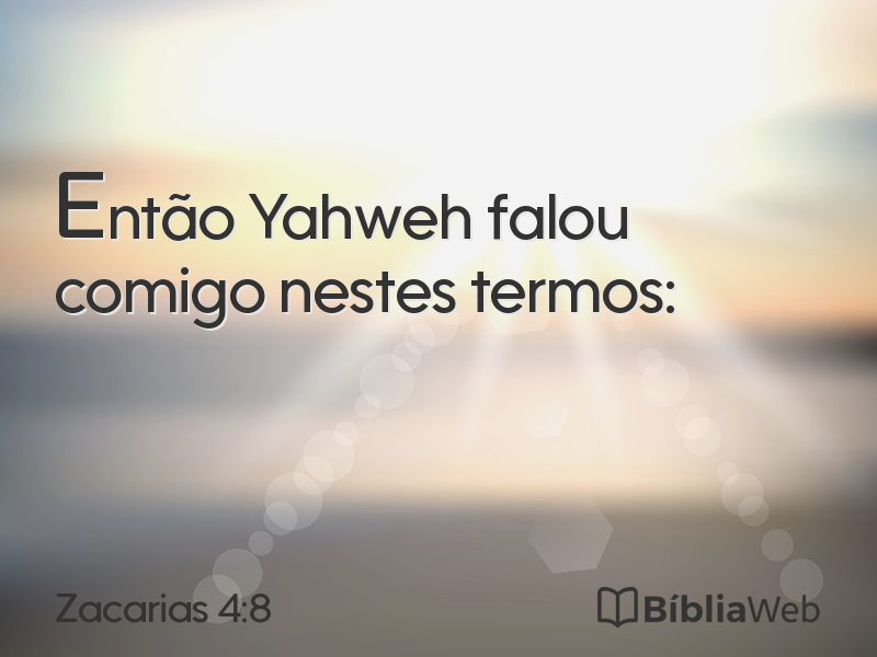 Zacarias 4:8 em imagem para compartilhar