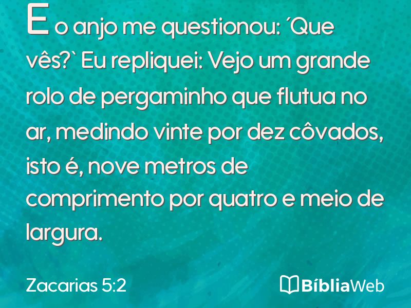 Zacarias 5:2 em imagem para compartilhar