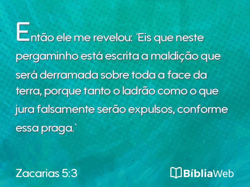 Zacarias 5:3 em imagem para compartilhar