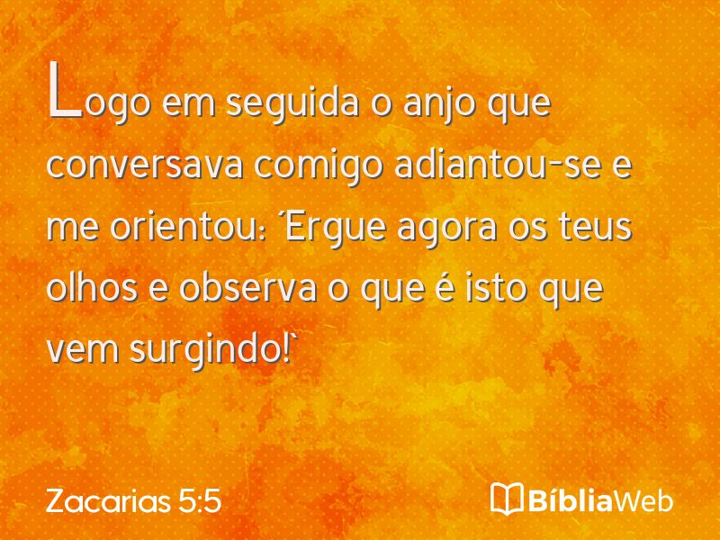 Zacarias 5:5 em imagem para compartilhar